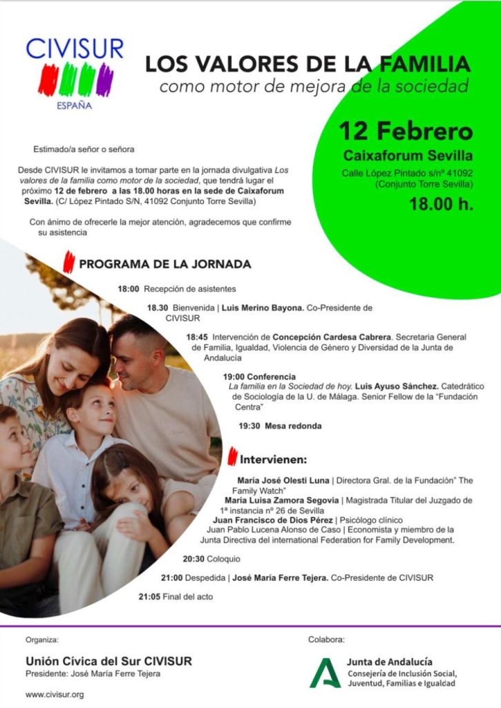 Cartel Los Valores de la Familia